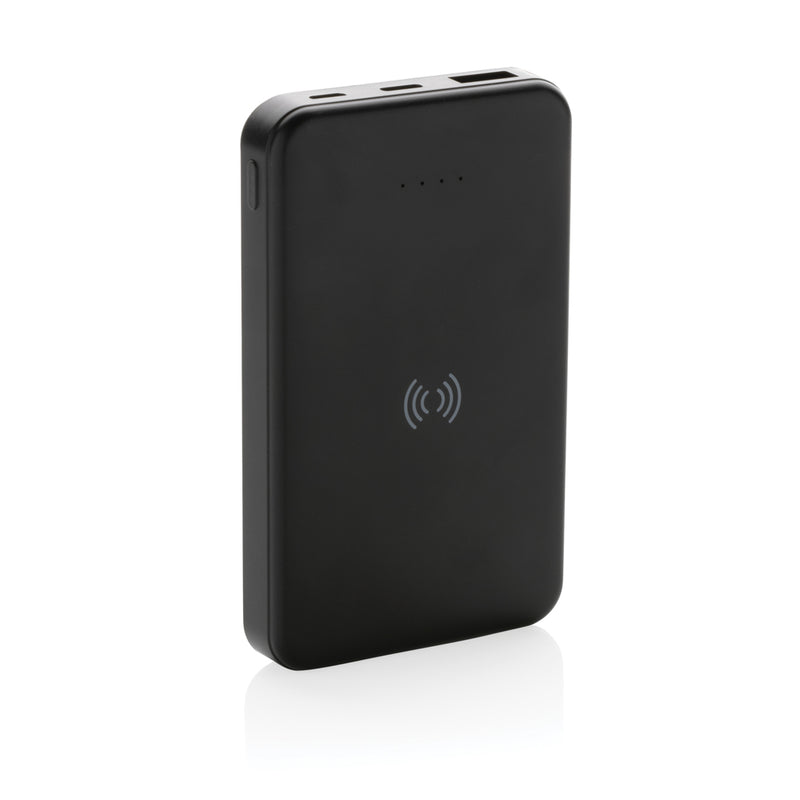 Load image into Gallery viewer, XD Collection RCS recycled plastic 5,000 mAh wireless powerbank for phones and tablets, with 5W charging.
