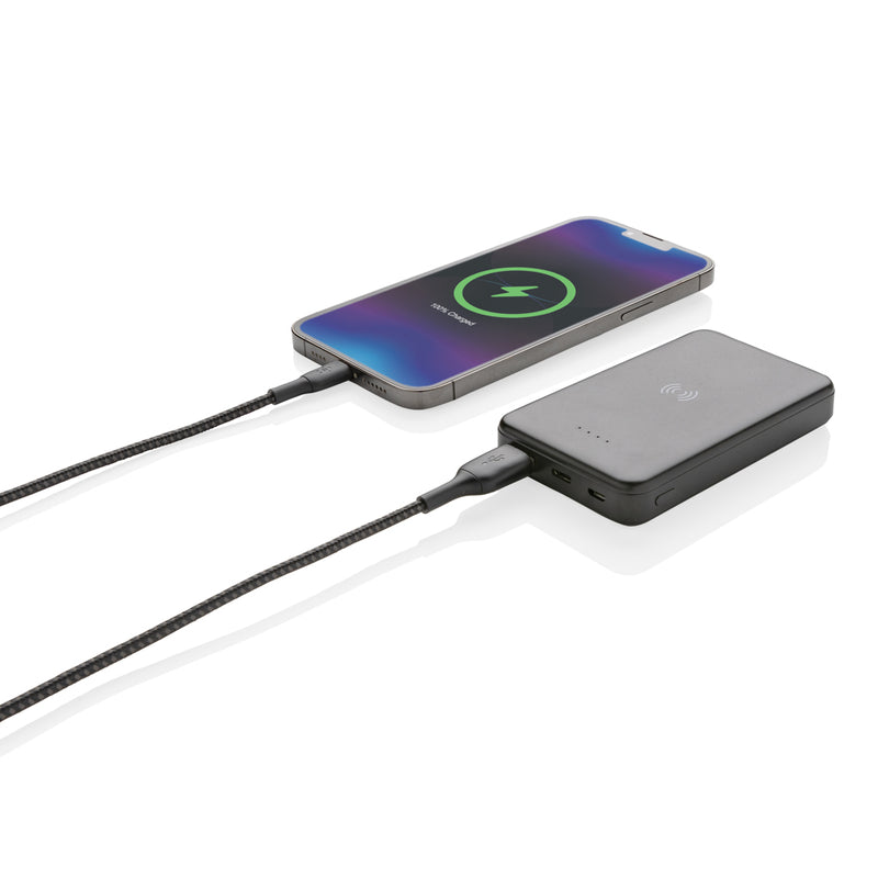 Load image into Gallery viewer, XD Collection RCS recycled plastic 5,000mAh wireless powerbank for charging phones and tablets, with 5W wireless charging.
