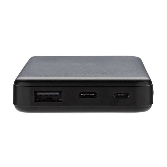 XD Collection RCS recycled plastic 5,000 mAh wireless powerbank for phones and tablets, with 5W charging capability.