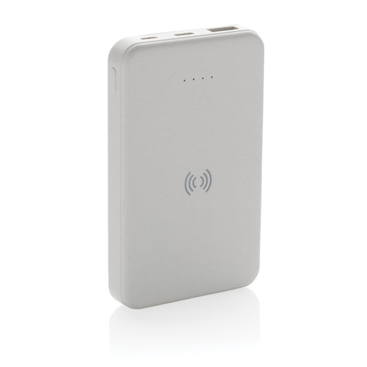 XD Collection RCS recycled plastic 5,000mAh wireless powerbank for phones and tablets, with 5W charging capability.