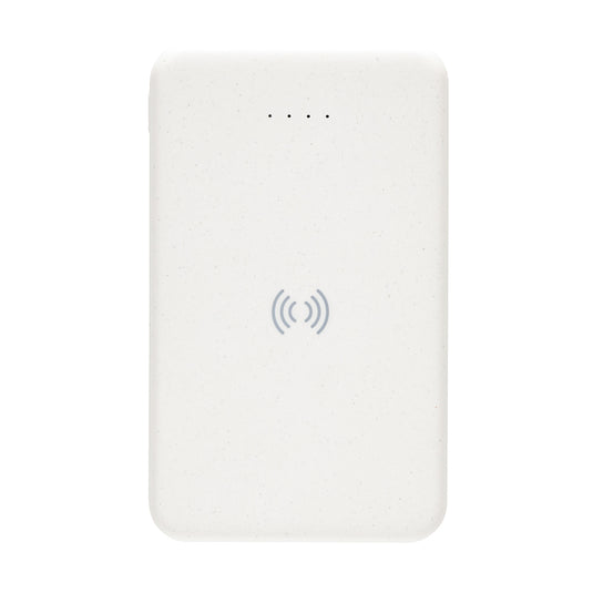 XD Collection RCS recycled plastic 5,000 mAh wireless powerbank for phones and tablets, compact and eco-friendly design.