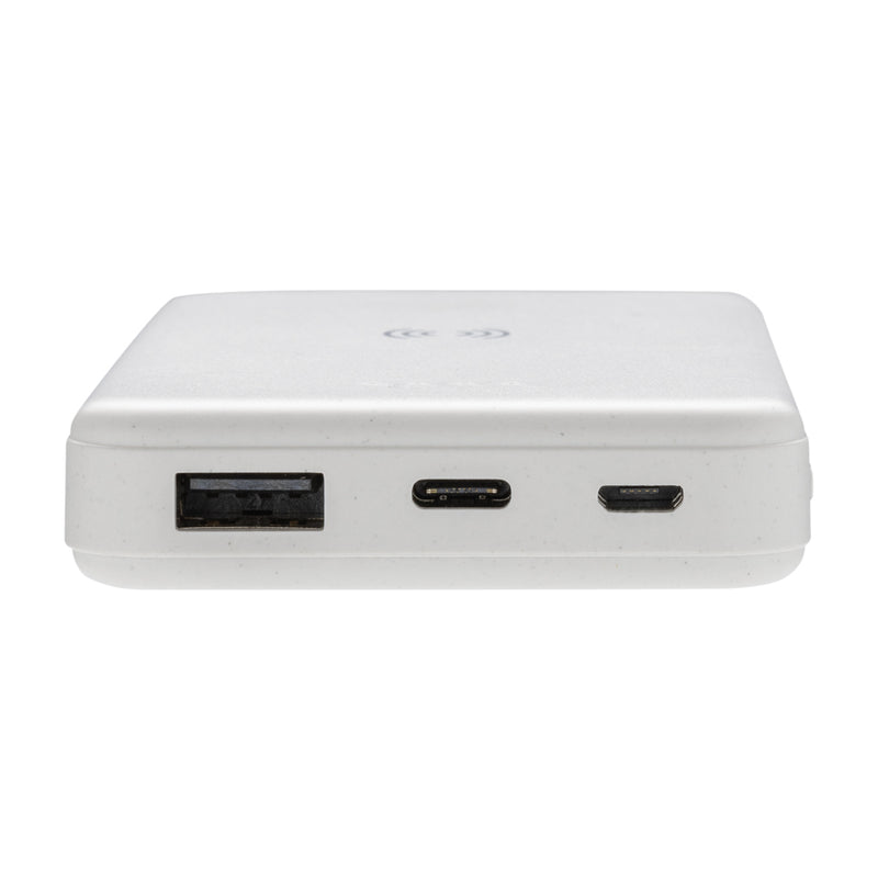 Load image into Gallery viewer, XD Collection RCS recycled plastic 5,000 mAh wireless powerbank for phones and tablets, with 5W charging, in a sleek design.
