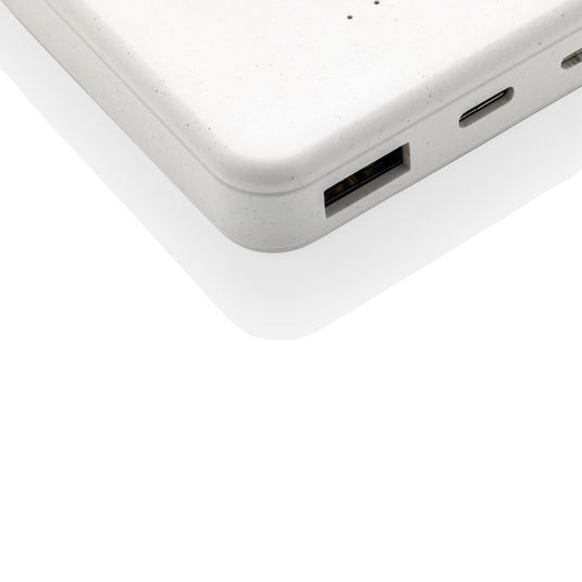 XD Collection recycled plastic 5,000 mAh wireless powerbank for phones and tablets, featuring 5W charging and eco-friendly design.