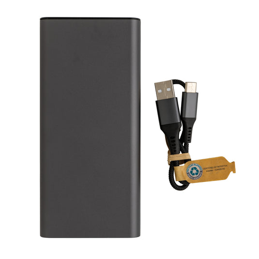 XD Xclusive Terra RCS recycled aluminium 20W powerbank with 20,000mAh capacity for phone and tablet charging.