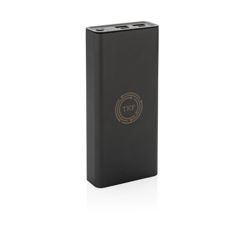 Load image into Gallery viewer, XD Xclusive Terra RCS recycled 20W aluminum powerbank with 20,000mAh capacity, designed for phones and tablets.
