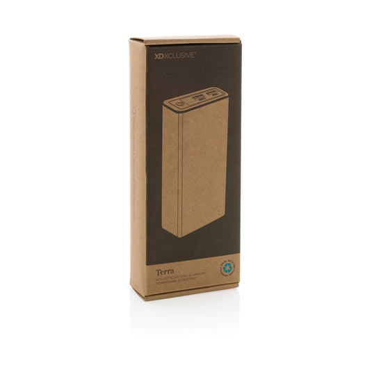 XD Xclusive Terra RCS recycled aluminum 20W powerbank with 20,000mAh capacity for phone and tablet charging.