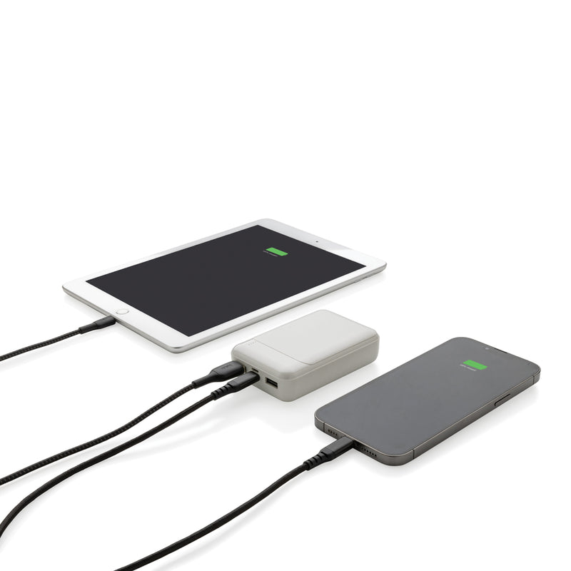 Load image into Gallery viewer, RCS standard recycled plastic 10.000 mAh powerbank - Custom Wood Designs
