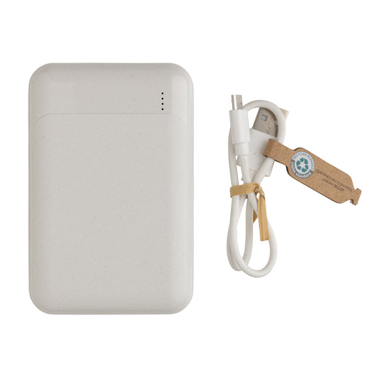 RCS standard recycled plastic 10.000 mAh powerbank - Custom Wood Designs