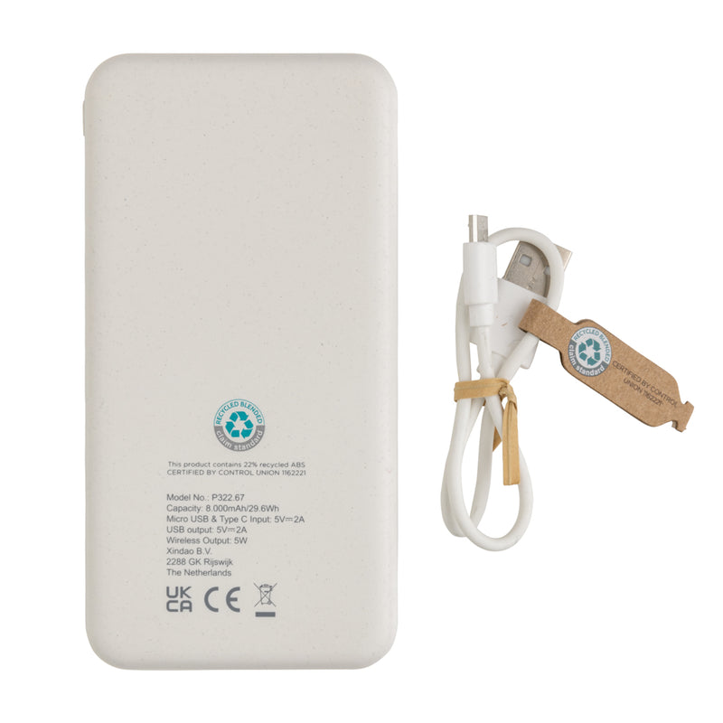 Load image into Gallery viewer, RCS standard recycled plastic wireless powerbank - Custom Wood Designs
