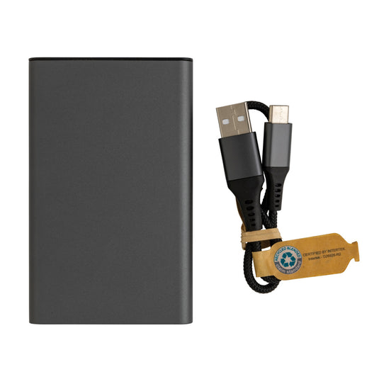 Terra RCS recycled aluminium powerbank 5.000 mAh - Custom Wood Designs