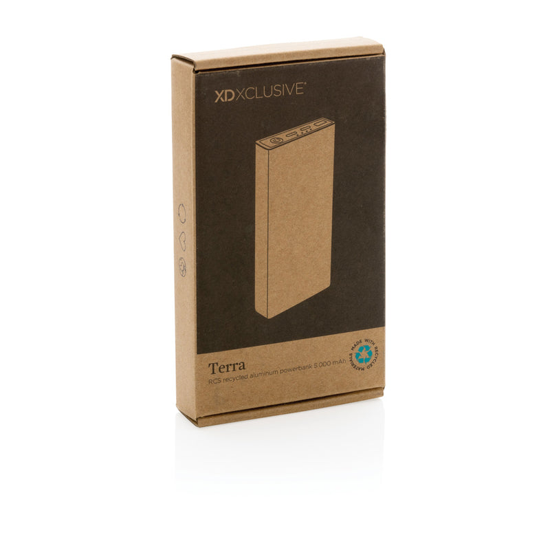 Load image into Gallery viewer, Terra RCS recycled aluminium powerbank 5.000 mAh - Custom Wood Designs
