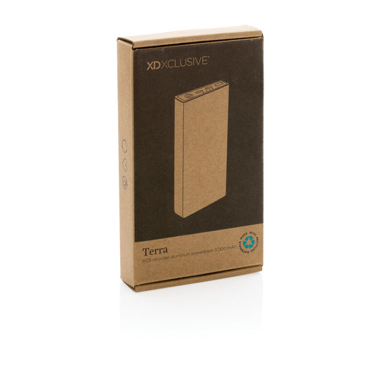 Terra RCS recycled aluminium powerbank 5.000 mAh - Custom Wood Designs
