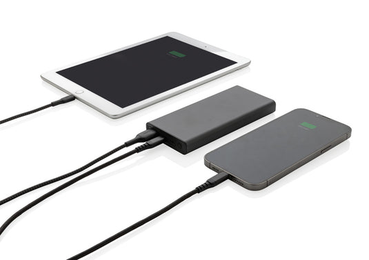 Terra RCS recycled 18W aluminium powerbank 10.000 mAh - Custom Wood Designs