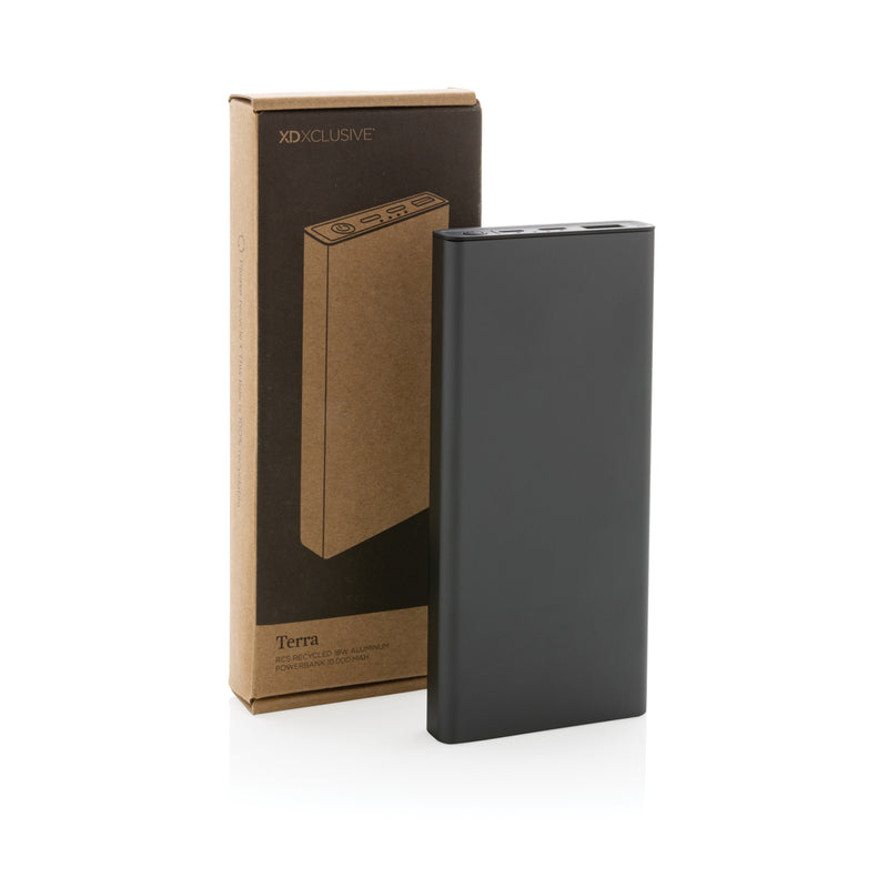 Load image into Gallery viewer, Terra RCS recycled 18W aluminium powerbank 10.000 mAh - Custom Wood Designs
