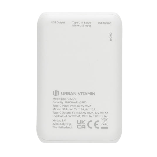 Urban Vitamin Alameda 10.000 mAh 18W PD powerbank - Custom Wood Designs