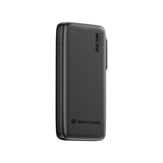 Urban Vitamin Emeryville 20W 10,000mAh powerbank for phones and tablets with USB ports and compact design.