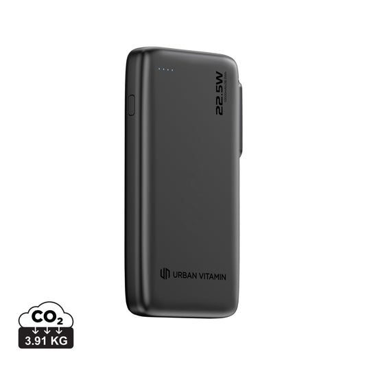 Urban Vitamin Emeryville 20W 10,000mAh powerbank with USB ports, compact phone and tablet charging accessory.