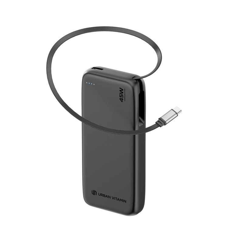 Load image into Gallery viewer, Urban Vitamin San Mateo 45W 20,000mAh powerbank for phones and tablets, compact portable charging accessory with multiple ports.
