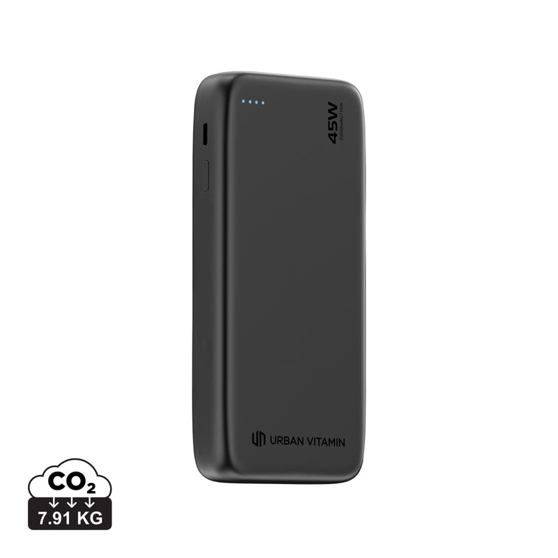 Load image into Gallery viewer, Urban Vitamin San Mateo 45W 20,000mAh powerbank for phones and tablets, compact portable charging device with digital display.
