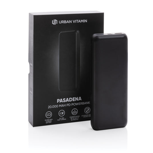 Urban Vitamin Pasadena 20.000 mAh 18W PD powerbank - Custom Wood Designs