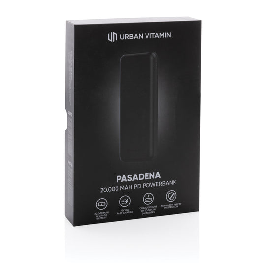 Urban Vitamin Pasadena 20.000 mAh 18W PD powerbank - Custom Wood Designs
