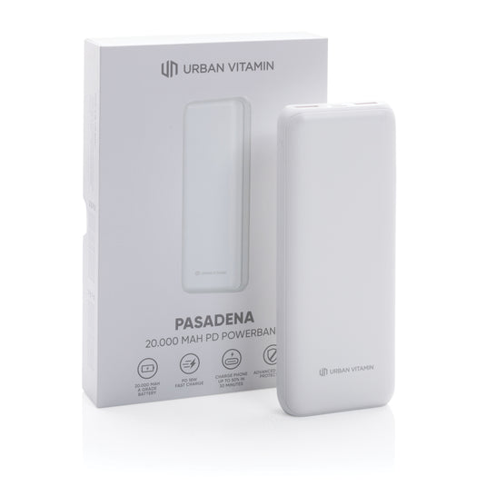Urban Vitamin Pasadena 20.000 mAh 18W PD powerbank - Custom Wood Designs