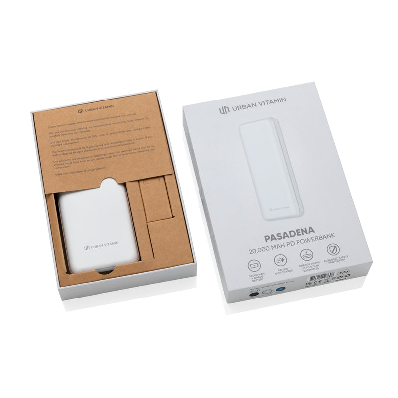 Load image into Gallery viewer, Urban Vitamin Pasadena 20.000 mAh 18W PD powerbank - Custom Wood Designs
