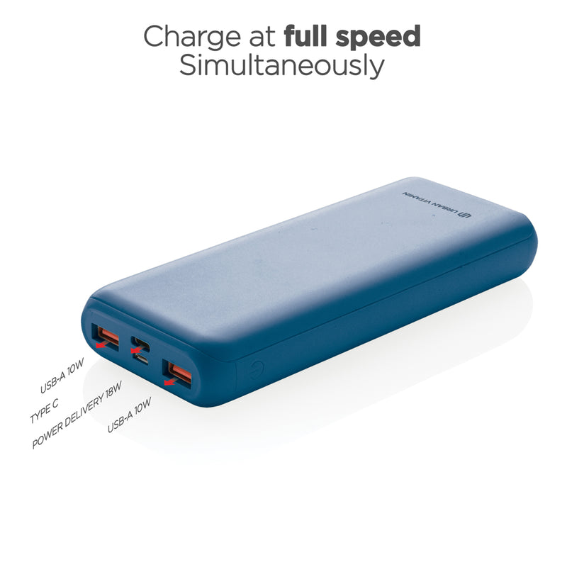 Load image into Gallery viewer, Urban Vitamin Pasadena 20.000 mAh 18W PD powerbank - Custom Wood Designs
