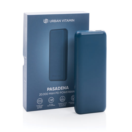 Urban Vitamin Pasadena 20.000 mAh 18W PD powerbank - Custom Wood Designs