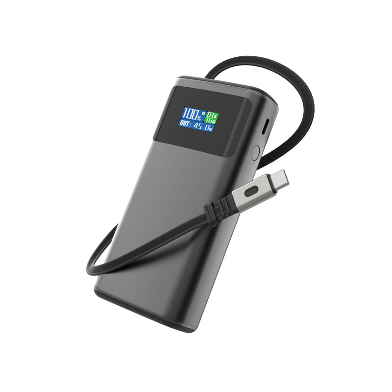 Load image into Gallery viewer, XD Xclusive Quantum RCS 10,000mAh ultra-fast PD45W powerbank with screen for phone and tablet charging.
