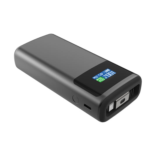 XD Xclusive Quantum RCS ultra-fast PD45W 10,000mAh powerbank with screen, shown with charging ports and digital display.