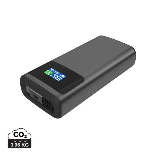 XD Xclusive Quantum RCS ultra-fast PD45W 10,000mAh powerbank with display screen for phone and tablet charging.