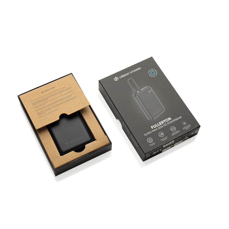 Load image into Gallery viewer, Urban Vitamin Fullerton RCS recycled 10,000 20W PD powerbank - Custom Wood Designs
