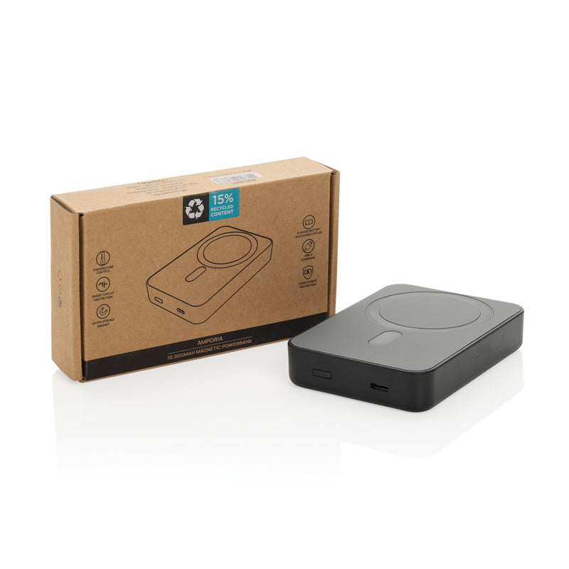 Load image into Gallery viewer, Amporia RCS recycled plastic 10.000mAh magnetic powerbank - Custom Wood Designs Amporia RCS recycled plastic 10.000mAh magnetic powerbank
