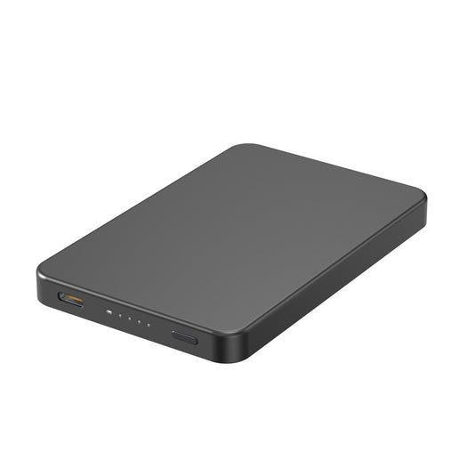 Urban Vitamin Marin wireless powerbank with 5000mAh capacity, magnetic design, and 15W wireless charging for phones and tablets.
