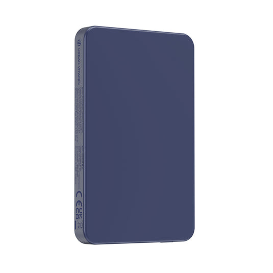 Urban Vitamin Marin 5000mAh magnetic wireless powerbank for phones and tablets, featuring 15W fast charging.