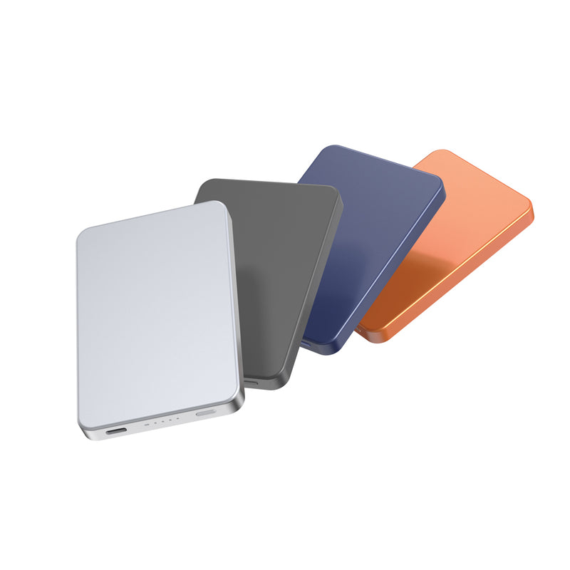 Load image into Gallery viewer, Urban Vitamin Marin 5000mAh magnetic wireless powerbank for phones and tablets, compact and portable accessory.
