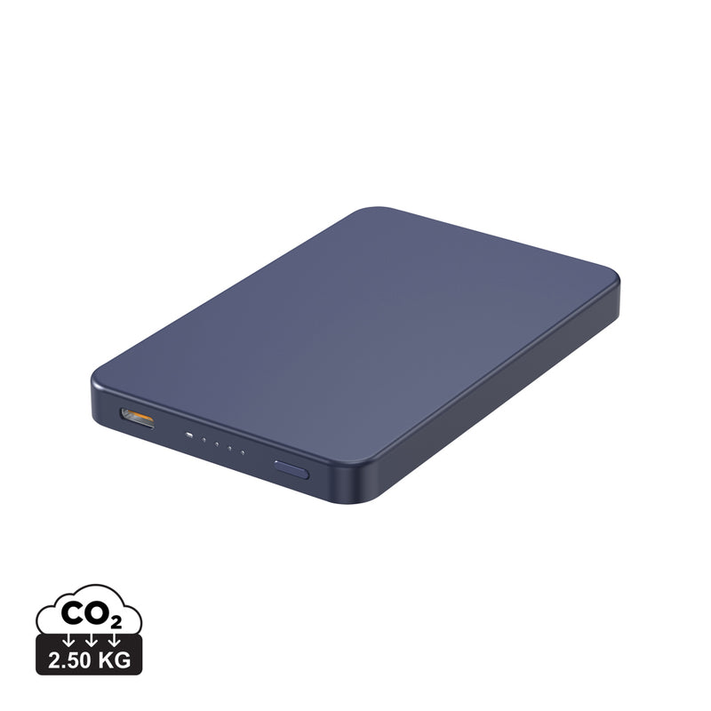 Load image into Gallery viewer, Urban Vitamin Marin 5000mAh magnetic wireless powerbank for phones and tablets with 15W fast charging in a sleek design.
