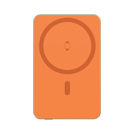 Urban Vitamin Marin 5000mAh magnetic wireless powerbank with 15W fast charging for phones and tablets, black compact design.