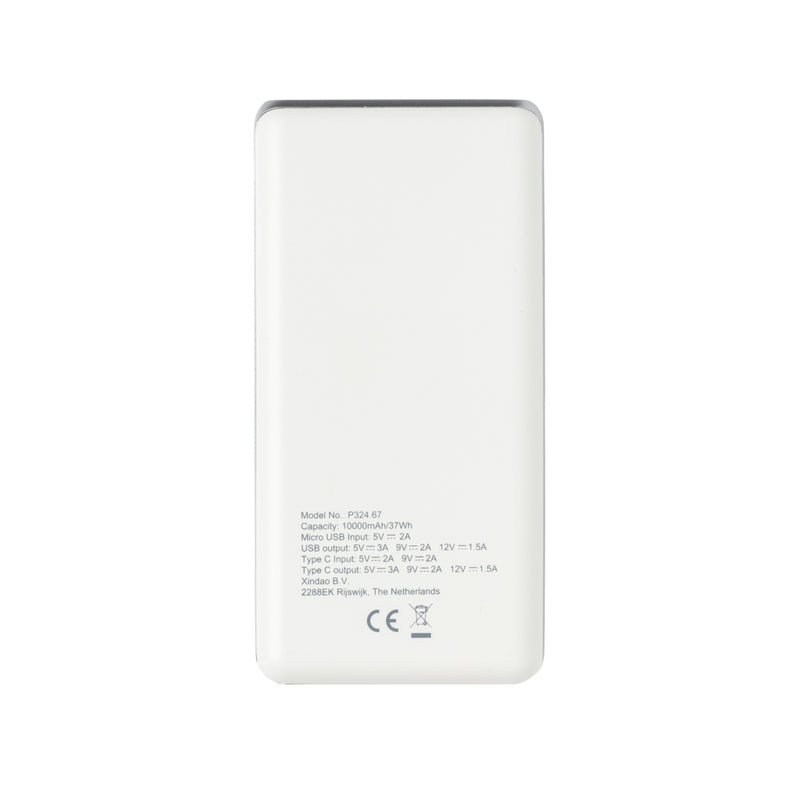 Load image into Gallery viewer, XD Collection Ultra fast 10,000 mAh powerbank with PD for phones and tablets, compact and portable accessory.
