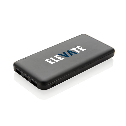 XD Collection high-density 10,000mAh pocket powerbank for phones and tablets, compact portable device with USB port.