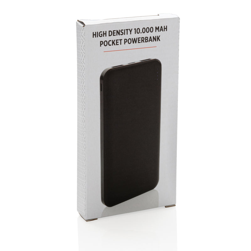Load image into Gallery viewer, XD Collection high density 10,000 mAh pocket powerbank for phones and tablets, compact portable charger with USB ports.
