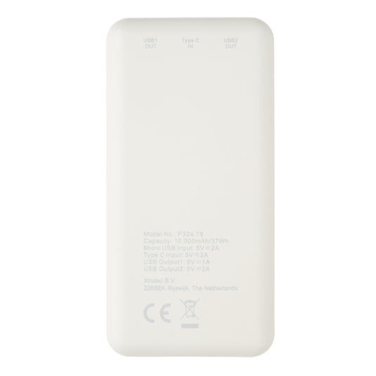 XD Collection high density 10,000 mAh pocket powerbank for phones and tablets, portable USB charger in a compact design.