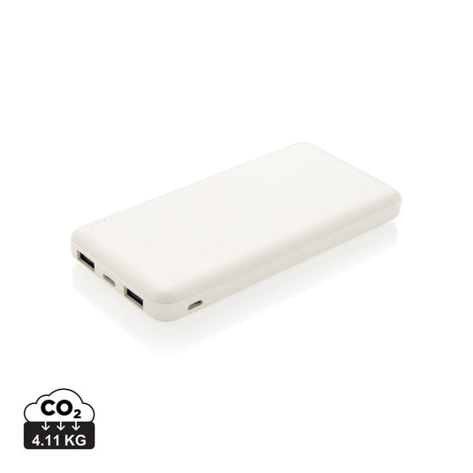 XD Collection high density 10,000mAh pocket powerbank for phones and tablets, compact portable charger with USB ports.