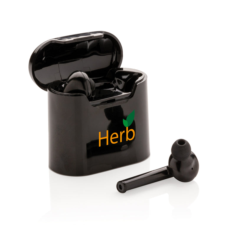 Load image into Gallery viewer, Liberty wireless earbuds in charging case - Custom Wood Designs
