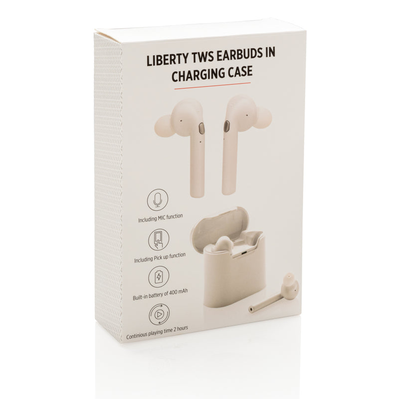 Load image into Gallery viewer, Liberty wireless earbuds in charging case - Custom Wood Designs
