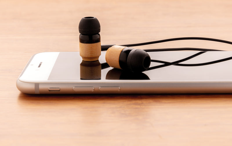 Load image into Gallery viewer, Bamboo wireless earbuds - Custom Wood Designs
