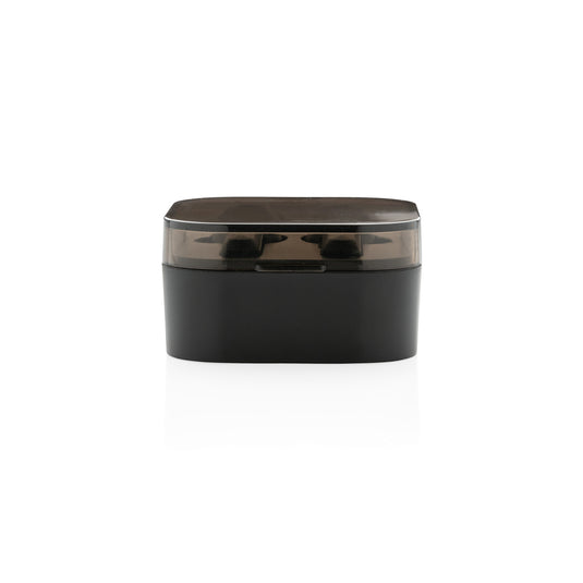Wireless TWS earbuds from XD Collection in a sleek charging case, compact and portable for on-the-go audio experience.