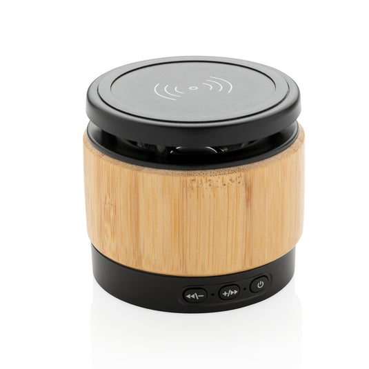 Bamboo wireless charger speaker - Custom Wood Designs