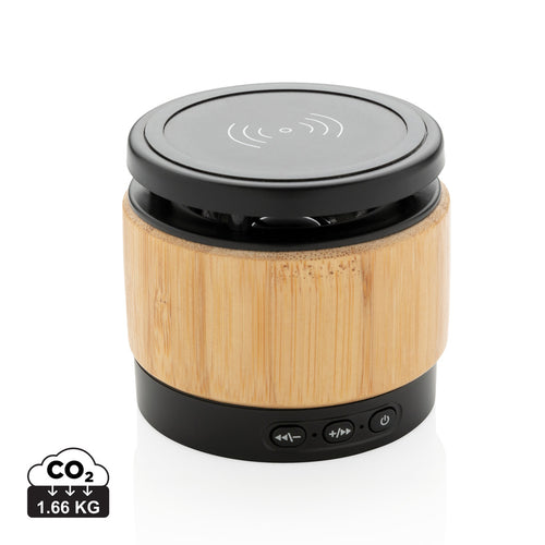 Bamboo wireless charger speaker - Custom Wood Designs